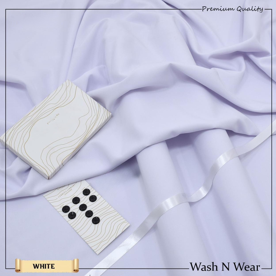 Premium White Wash & Wear Fabric