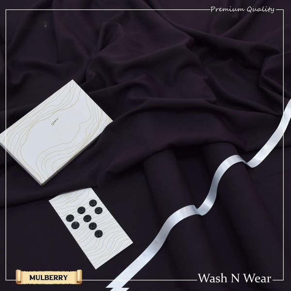 Premium Mulberry Wash & Wear Fabric – Elegant Dark Shade