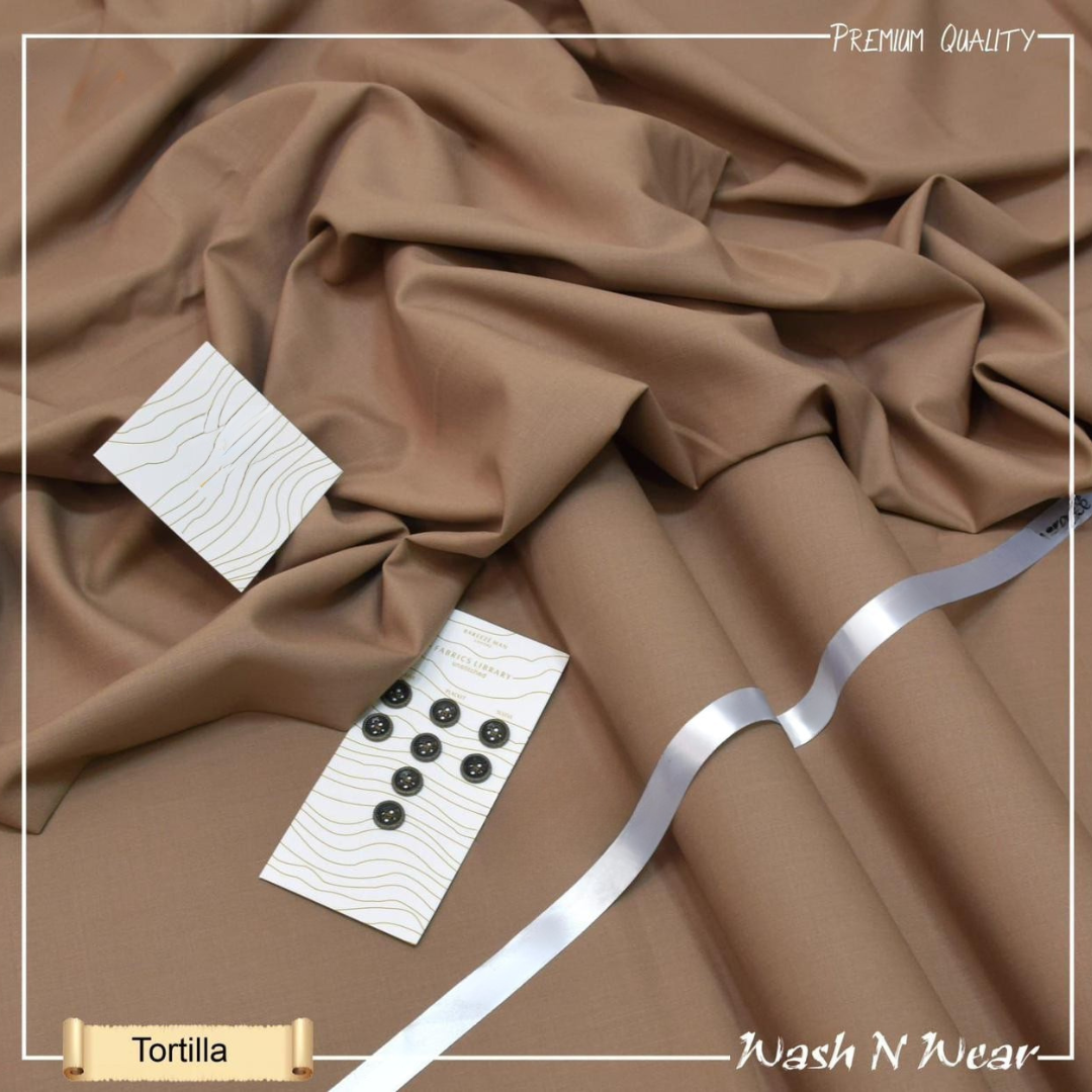 Premium Tortilla Wash & Wear Fabric – Soft Neutral Elegance