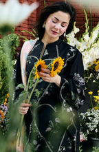 Classic Black Embroidered Lawn Suit