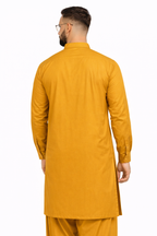 Mustard Yellow Unstitched Shalwar Kameez – Everyday Comfort