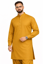 Mustard Yellow Unstitched Shalwar Kameez – Everyday Comfort
