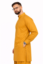 Mustard Yellow Unstitched Shalwar Kameez – Everyday Comfort