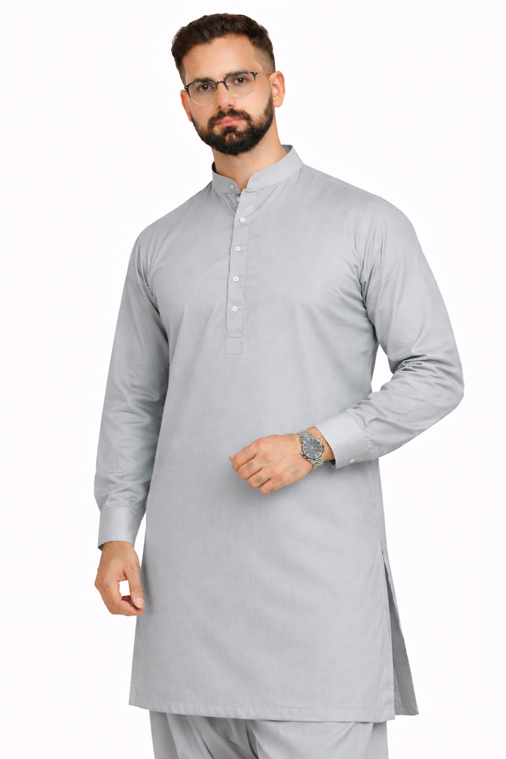 Light Dove Grey Unstitched Shalwar Kameez – Everyday Comfort