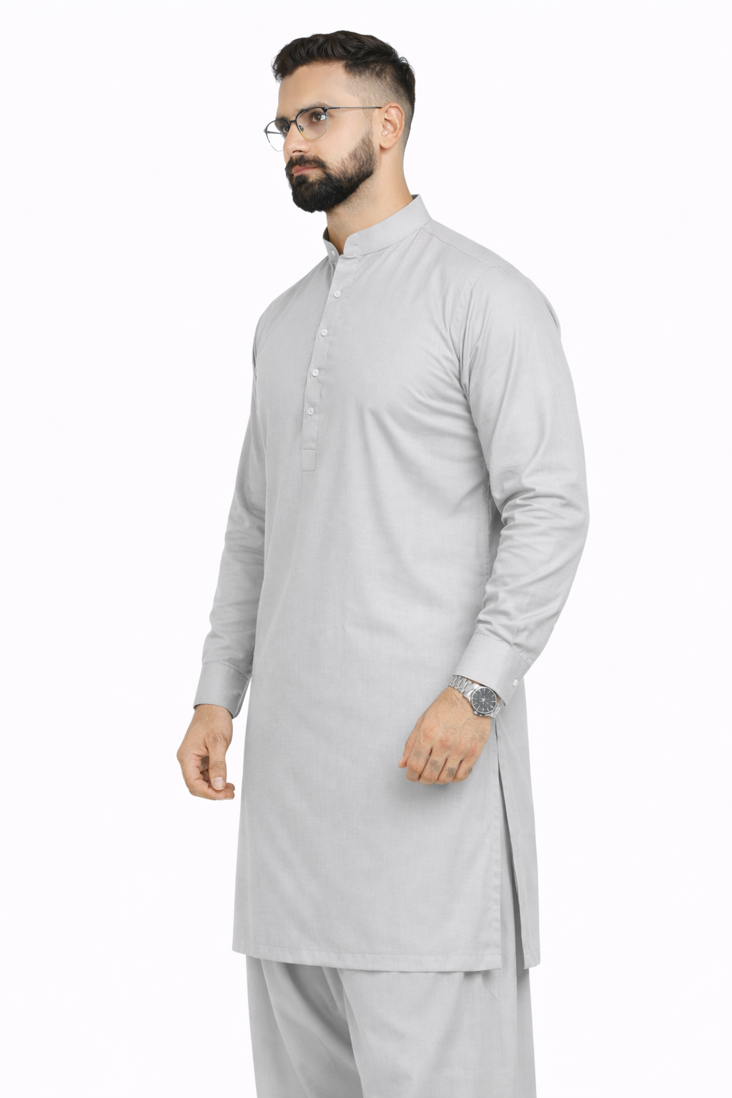 Light Dove Grey Unstitched Shalwar Kameez – Everyday Comfort