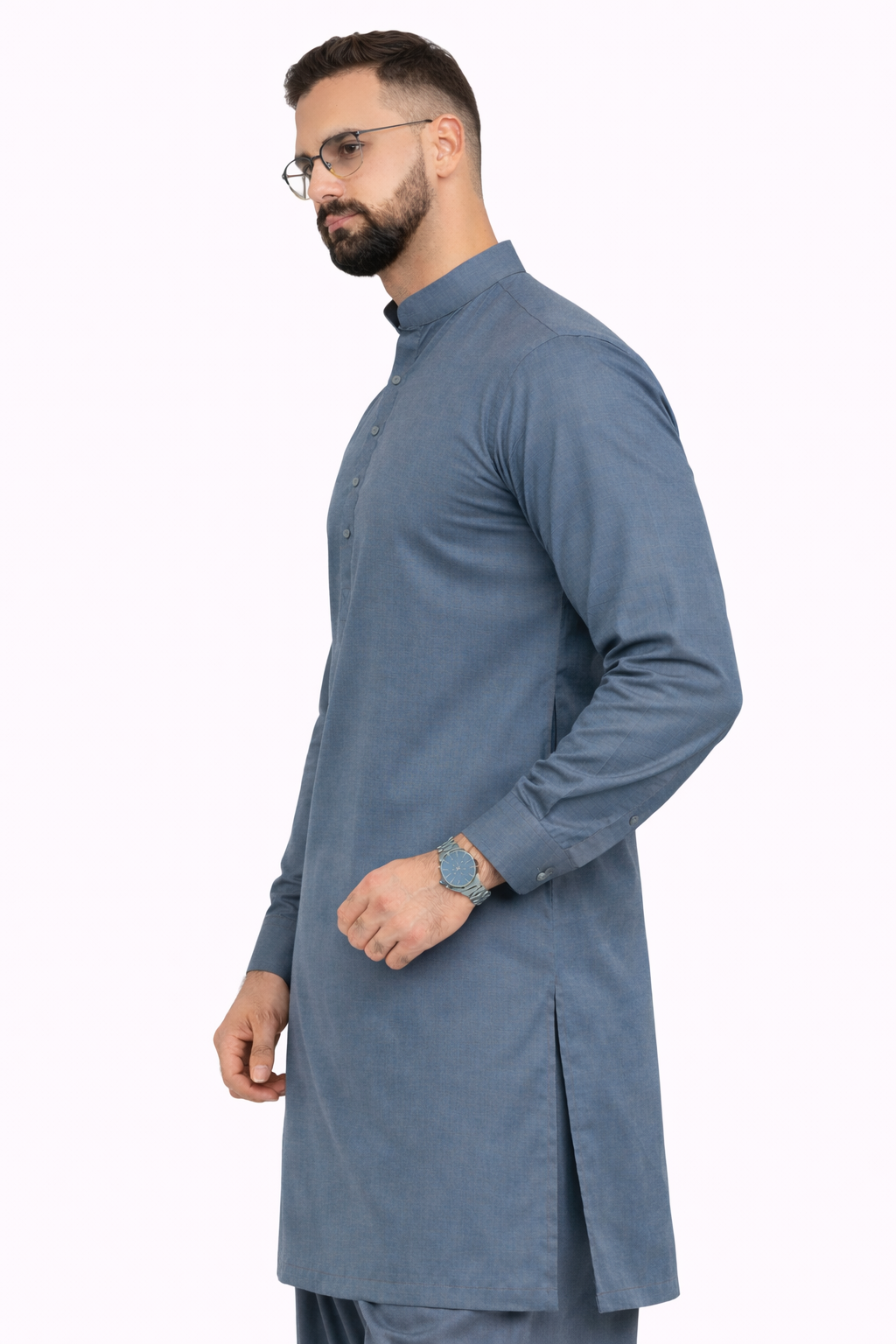 Dusty Teal Blue Unstitched Shalwar Kameez – Everyday Comfort