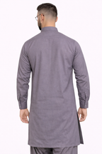 Muted Lavender Grey  Unstitched Shalwar Kameez – Everyday Comfort