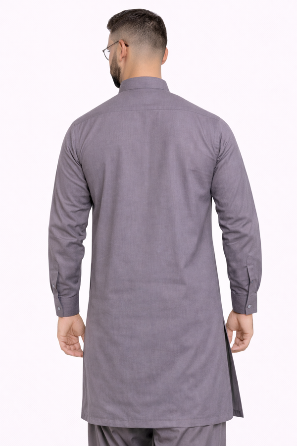 Muted Lavender Grey Unstitched Shalwar Kameez – Everyday Comfort