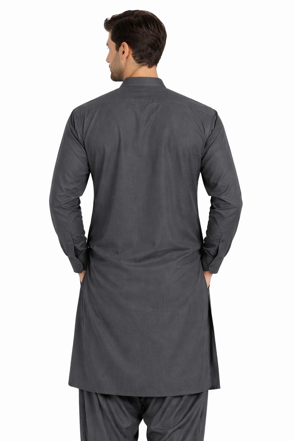 Charcoal Grey Unstitched Shalwar Kameez – Everyday Comfort