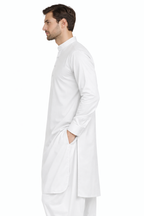 Pearl White Unstitched Shalwar Kameez – Everyday Comfort