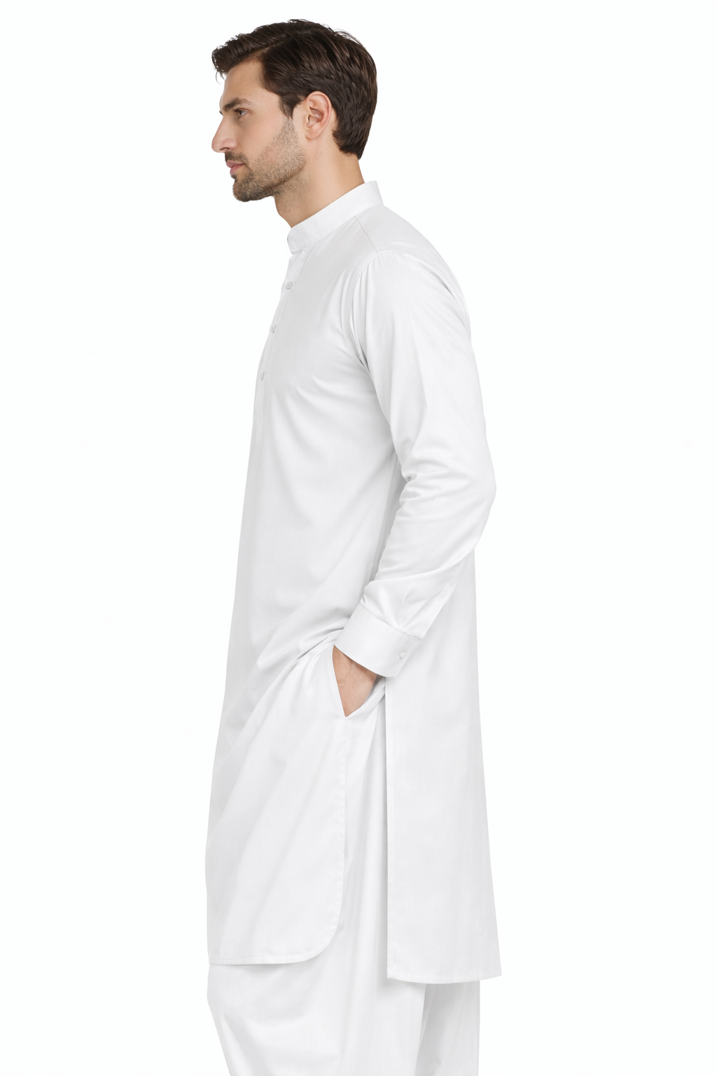 Pearl White Unstitched Shalwar Kameez – Everyday Comfort
