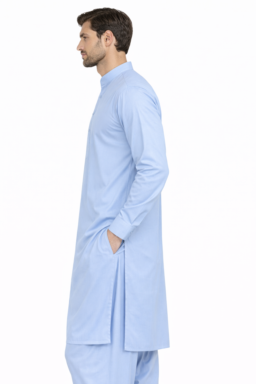 Sky Blue Unstitched Shalwar Kameez – Everyday Comfort