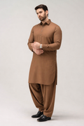 Caramel Brown Unstitched Shalwar Kameez – Everyday Comfort