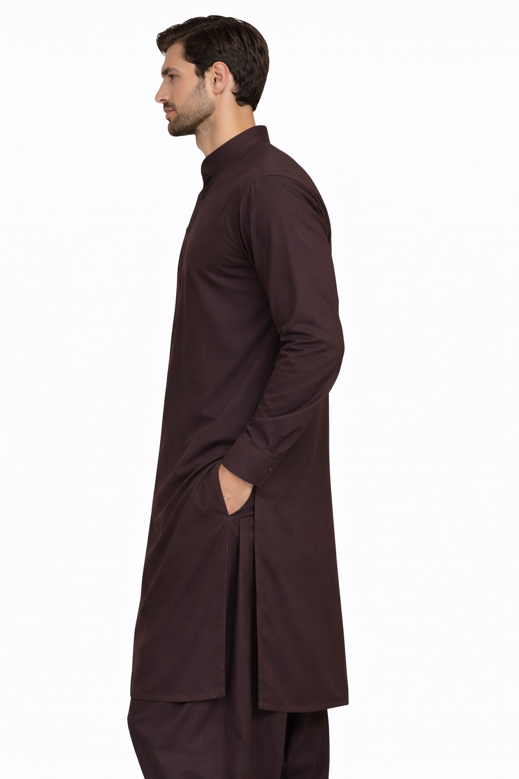 Dark Brown Unstitched Shalwar Kameez – Everyday Comfort