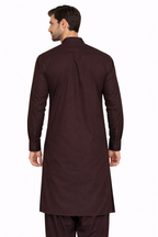 Dark Brown Unstitched Shalwar Kameez – Everyday Comfort
