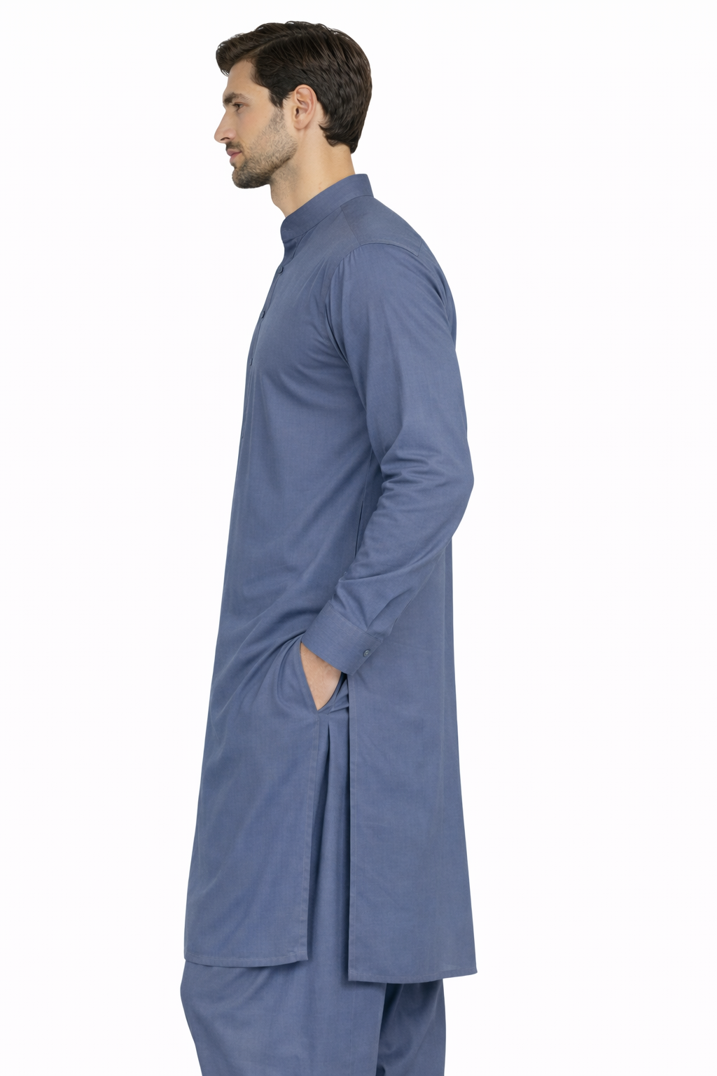 Grayish Blue Unstitched Shalwar Kameez – Everyday Comfort