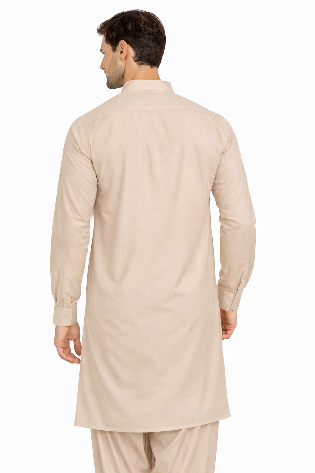 Beige Unstitched Shalwar Kameez – Everyday Comfort