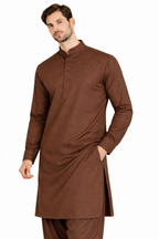 Tortilla Brown Unstitched Shalwar Kameez – Everyday Comfort