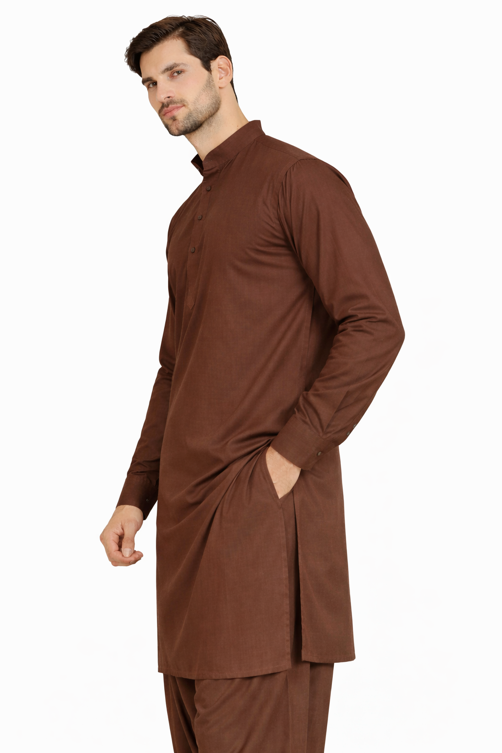 Tortilla Brown Unstitched Shalwar Kameez – Everyday Comfort