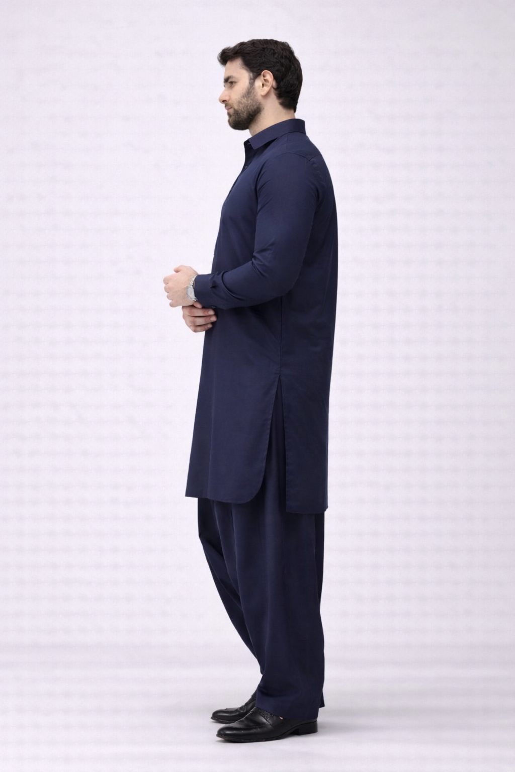 Navy Blue Unstitched Shalwar Kameez – Everyday Comfort