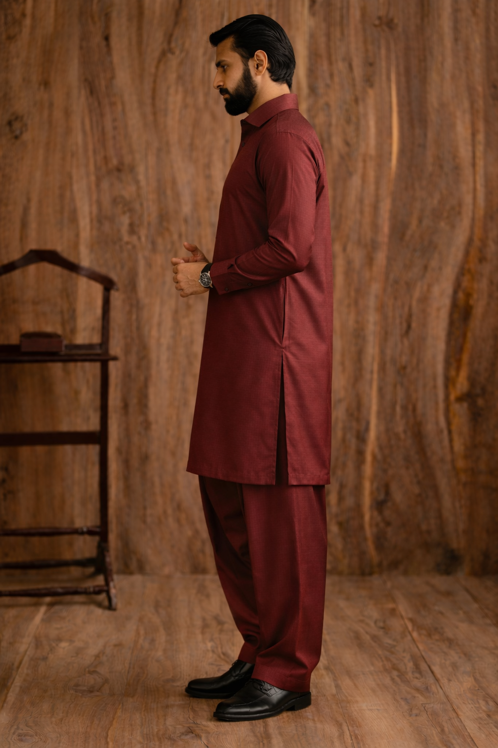 Wine Boski Unstitched Shalwar Kameez – Everyday Comfort