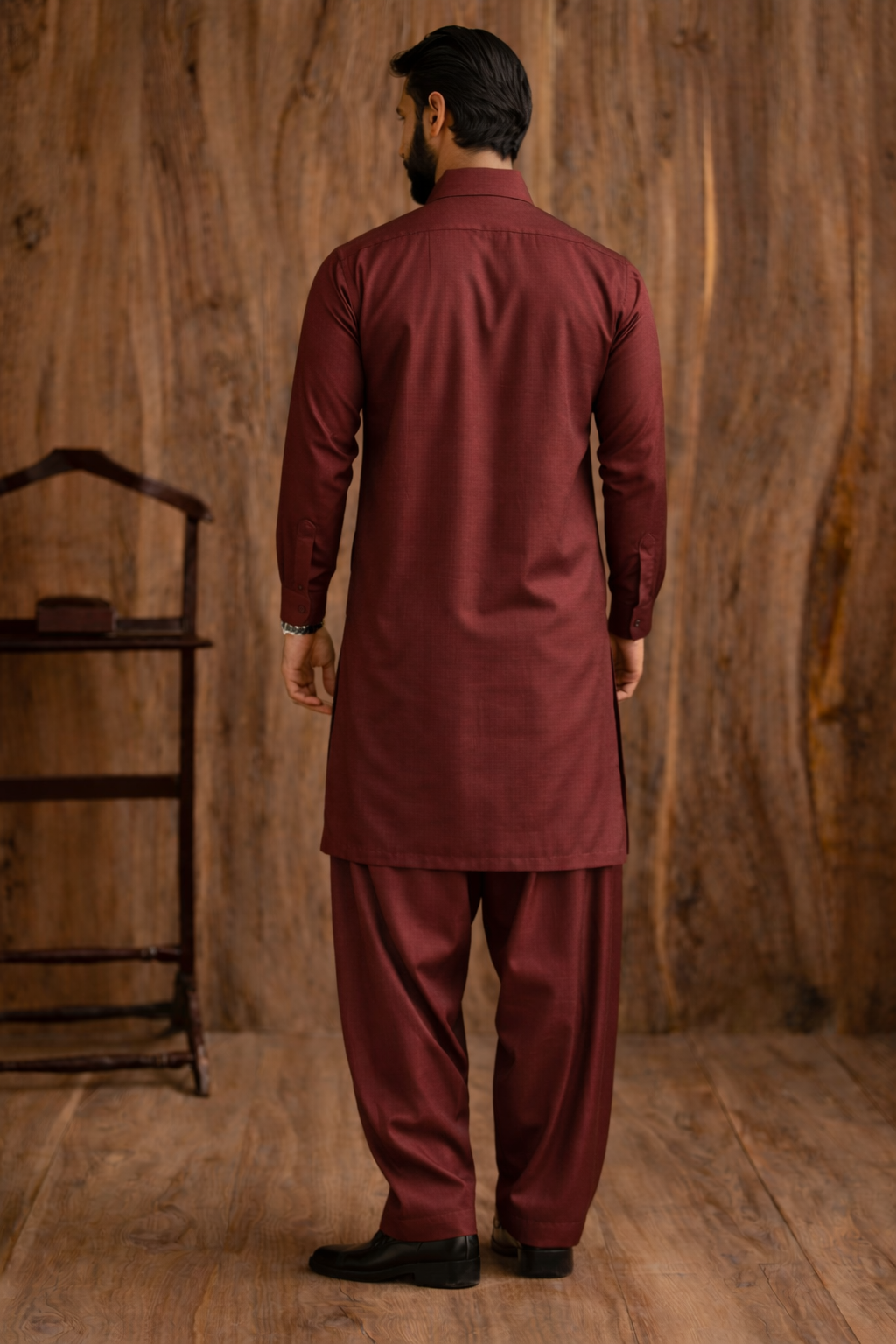 Wine Boski Unstitched Shalwar Kameez – Everyday Comfort