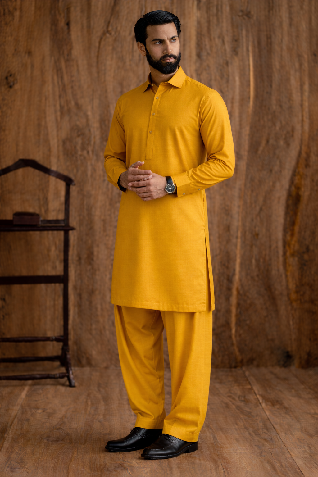 Mustard Yellow Boski Unstitched Shalwar Kameez – Everyday Comfort
