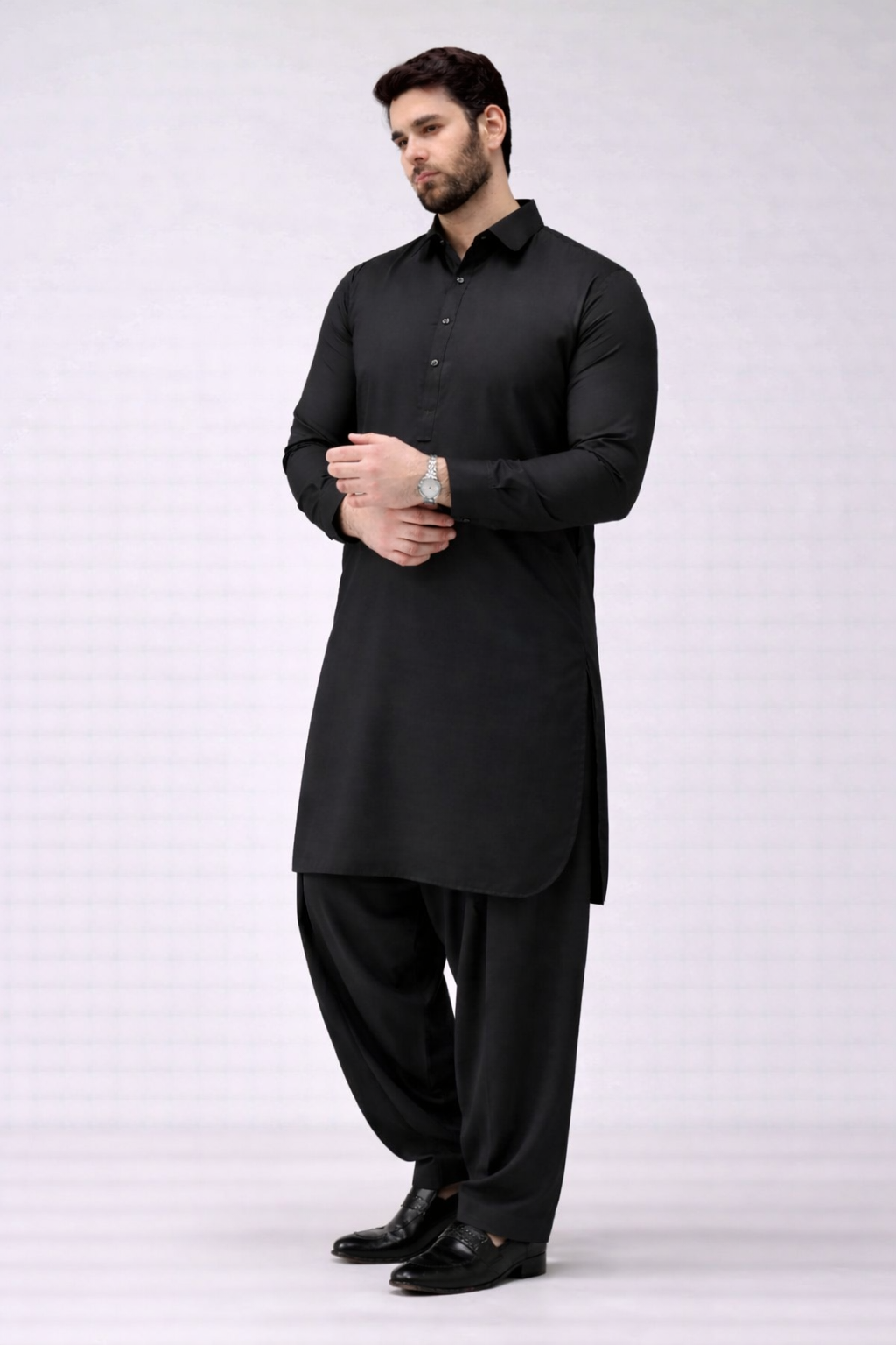 Black Unstitched Shalwar Kameez– Everyday Comfort