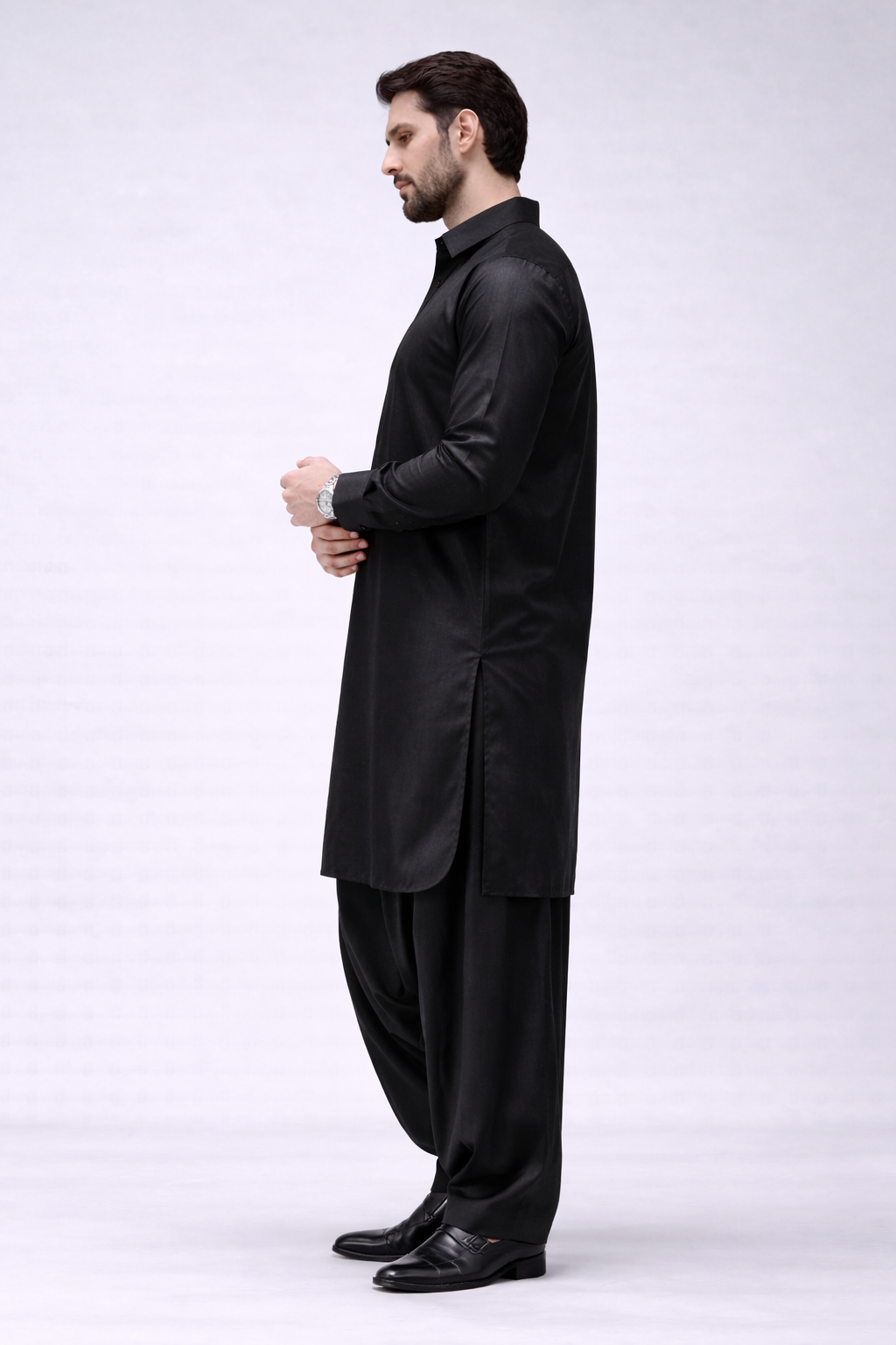 Black Boski Unstitched Shalwar Kameez – Everyday Comfort