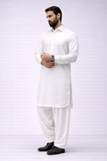 White  Boski Unstitched Shalwar Kameez – Everyday Comfort