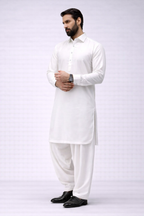 White  Boski Unstitched Shalwar Kameez – Everyday Comfort