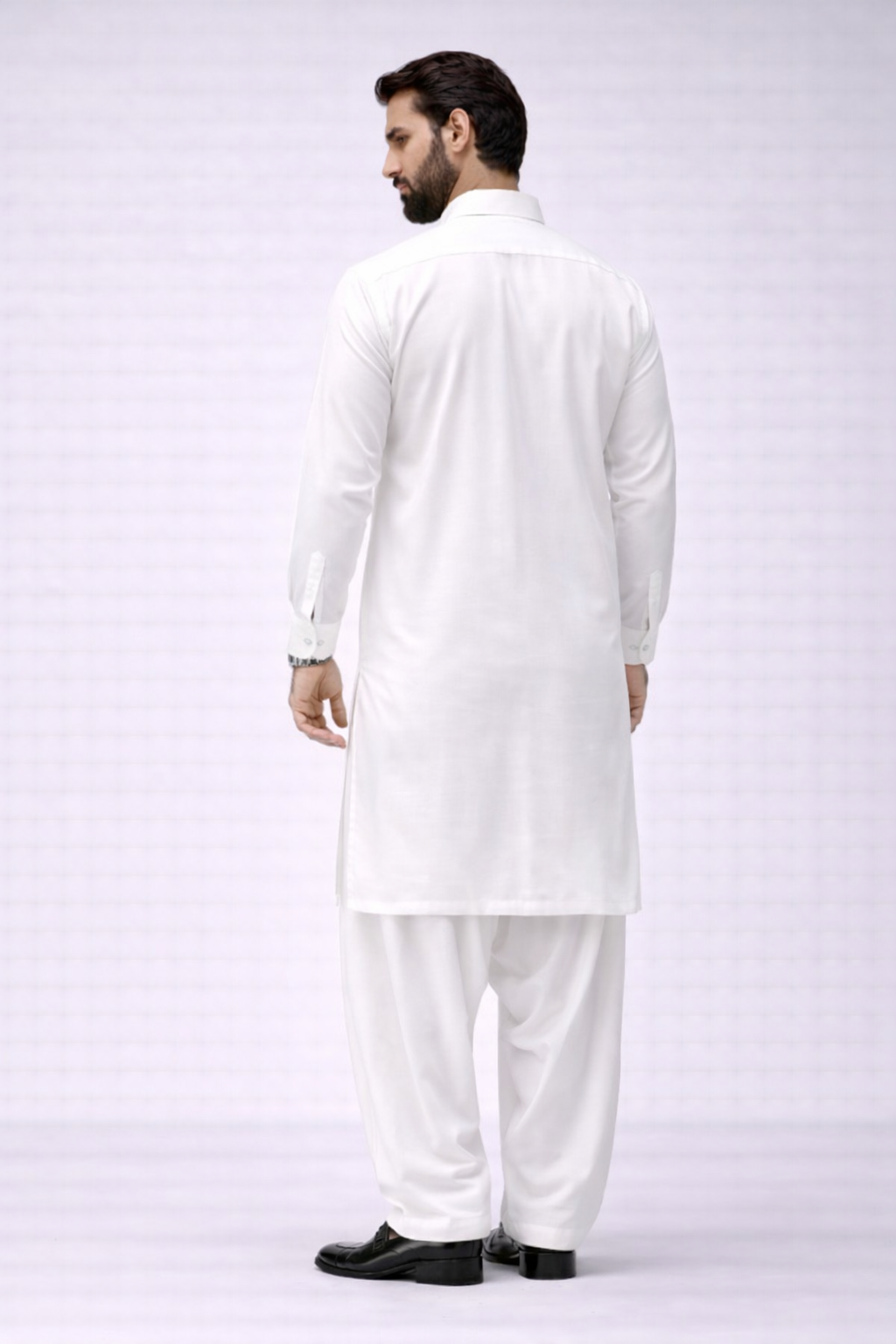 White  Boski Unstitched Shalwar Kameez – Everyday Comfort