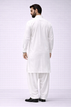 White  Boski Unstitched Shalwar Kameez – Everyday Comfort