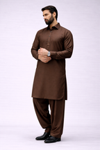 Brown Boski Unstitched Shalwar Kameez – Everyday Comfort