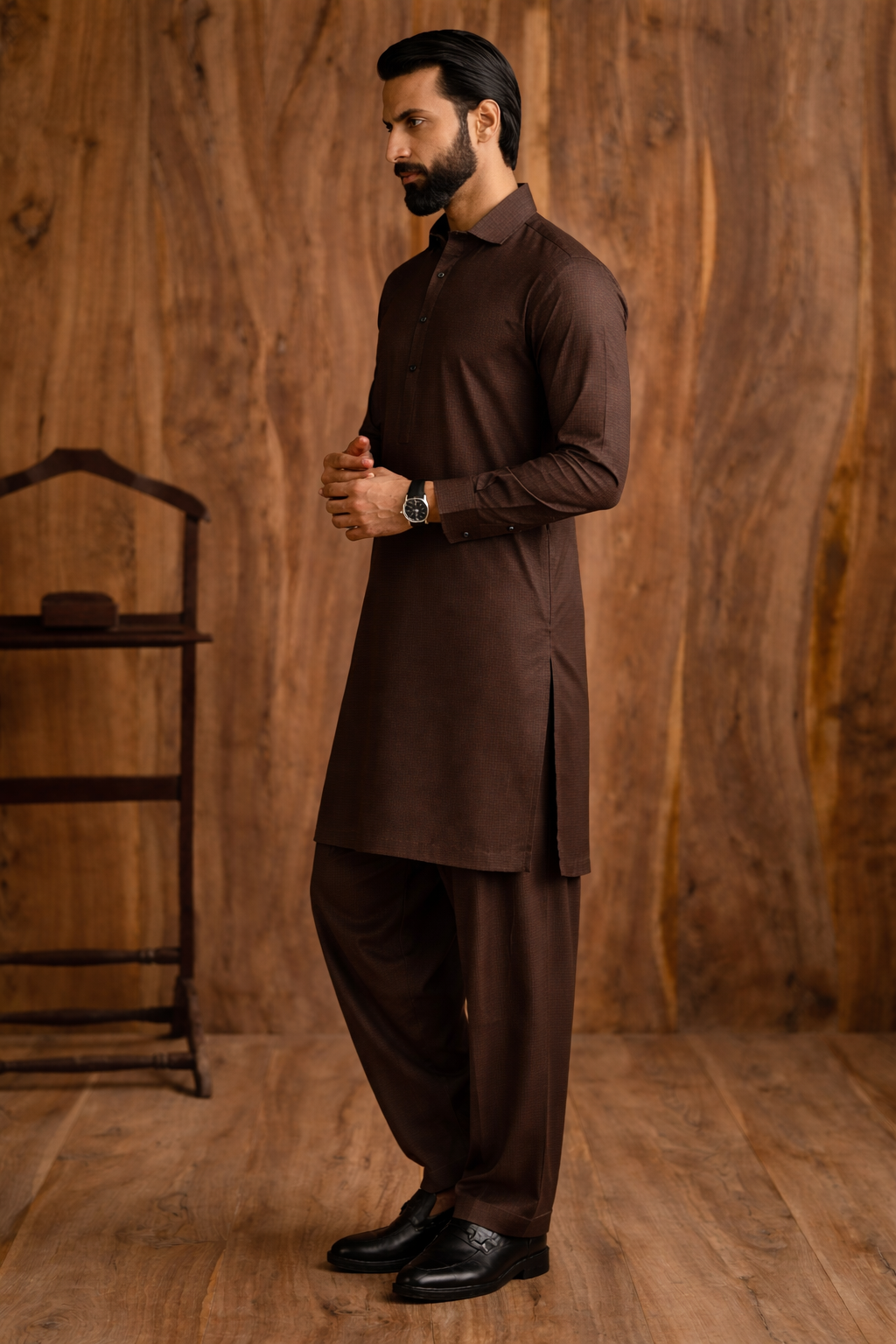 Coffee Brown Boski Unstitched Shalwar Kameez – Everyday Comfort