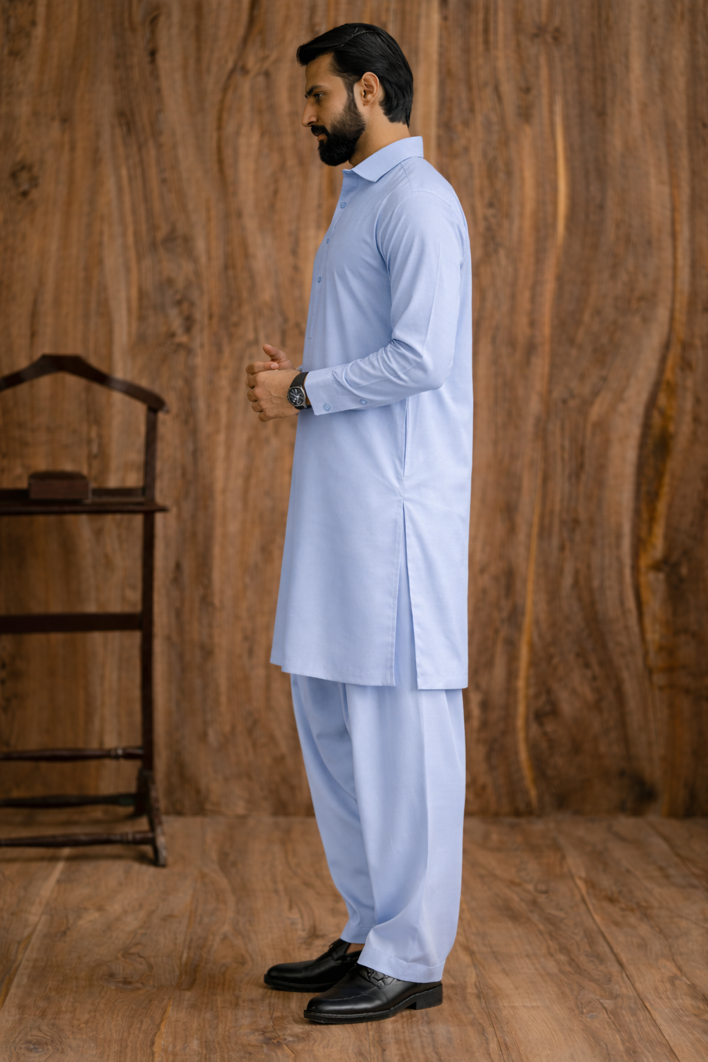Sky Blue Boski Unstitched Shalwar Kameez – Everyday Comfort