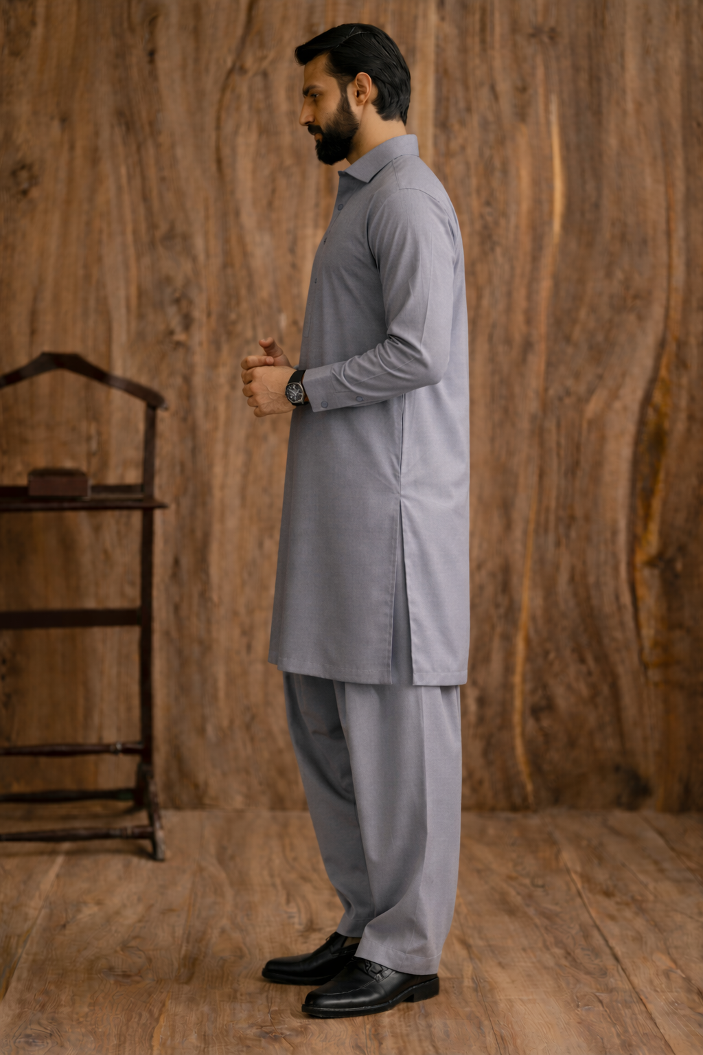 Grey Boski Unstitched Shalwar Kameez – Everyday Comfort