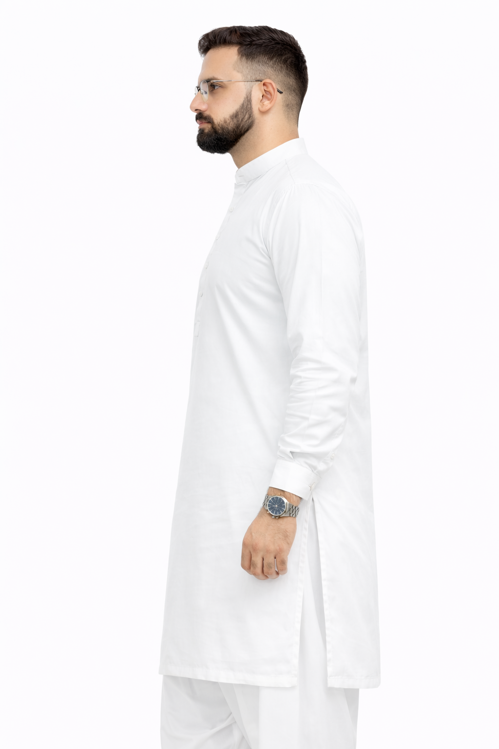 White Unstitched Shalwar Kameez – Premium Quality