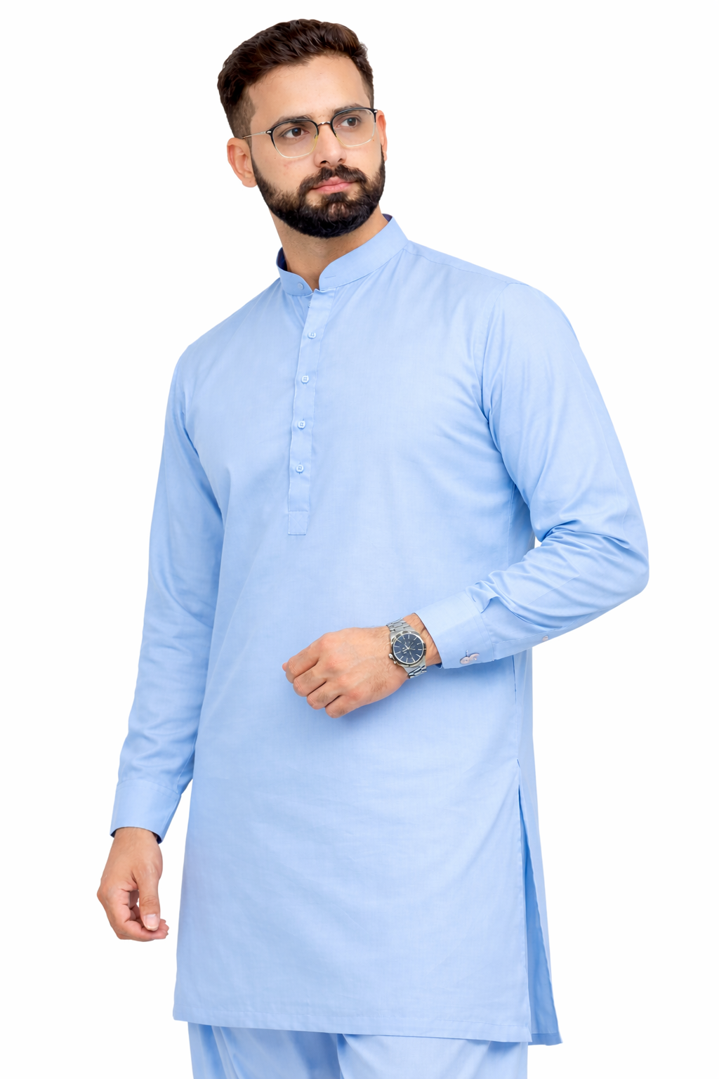 Sky Blue Unstitched Shalwar Kameez – Everyday Comfort